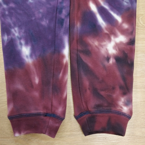 $88 NEW Chaser Mika Tie Dye Joggers Sweatpants Purple Red Cotton Sorona Blend XS - Picture 4 of 8